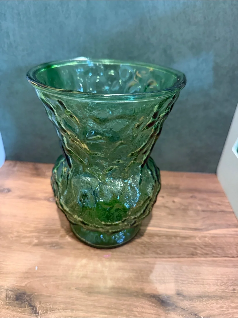 Green Textured Glass Vase - Home Accents